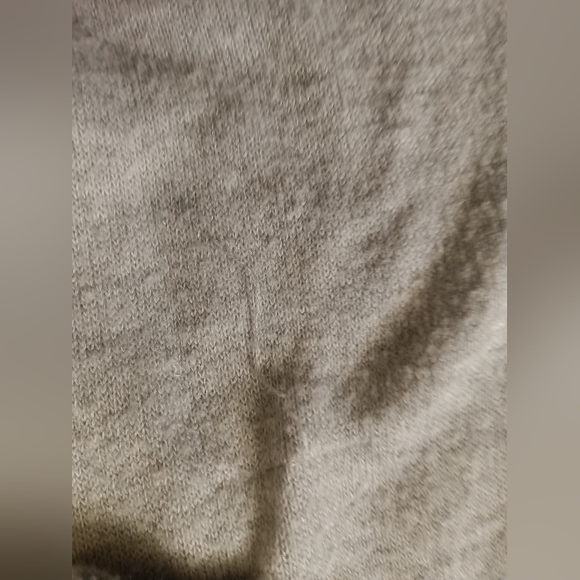 Women's Stars Above Button Up Sleep Shirt Light Grey with white trim - Picture 5 of 6